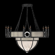 100037-122 Fine Art Lighting Mirage 35.75"W Round Chandelier with Black Iron/Nickel/Coco Finish