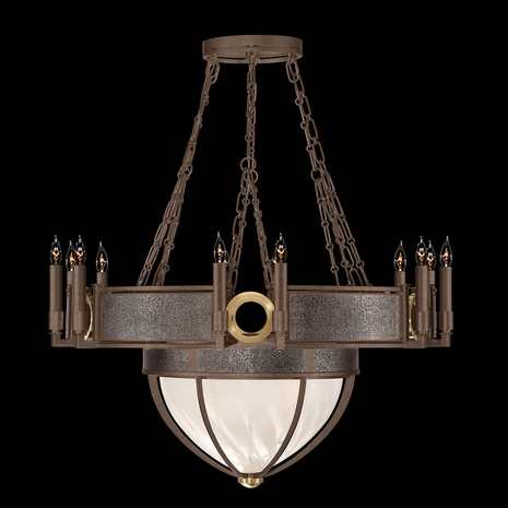 100037-211 Fine Art Lighting Mirage 35.75"W Round Chandelier with Bronze/Brass/Pebble Finish