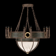 100037-213 Fine Art Lighting Mirage 35.75"W Round Chandelier with Bronze/Brass/Black Knight Finish