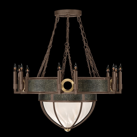 100037-213 Fine Art Lighting Mirage 35.75"W Round Chandelier with Bronze/Brass/Black Knight Finish