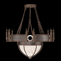 100037-221 Fine Art Lighting Mirage 35.75"W Round Chandelier with Bronze/Nickel/Pebble Finish