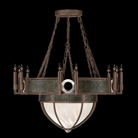 100037-223 Fine Art Lighting Mirage 35.75"W Round Chandelier with Bronze/Nickel/Black Knight Finish
