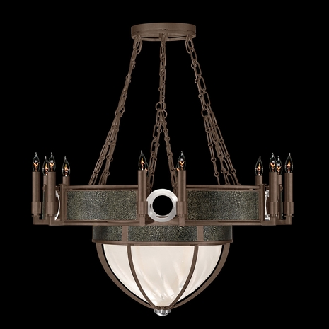 100037-223 Fine Art Lighting Mirage 35.75"W Round Chandelier with Bronze/Nickel/Black Knight Finish
