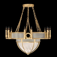 100037-312 Fine Art Lighting Mirage 35.75"W Round Chandelier with Gold Leaf/Brass/Coco Finish