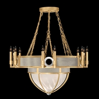 100037-322 Fine Art Lighting Mirage 35.75"W Round Chandelier with Gold Leaf/Nickel/Coco Finish