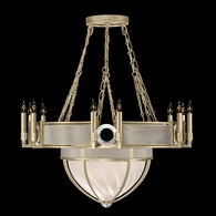 100037-522 Fine Art Lighting Mirage 35.75"W Round Chandelier with Soft Gold Leaf/Nickel/Coco Finish
