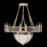 100037-611 Fine Art Lighting Mirage 35.75"W Round Chandelier with Champagne/Brass/Pebble Finish