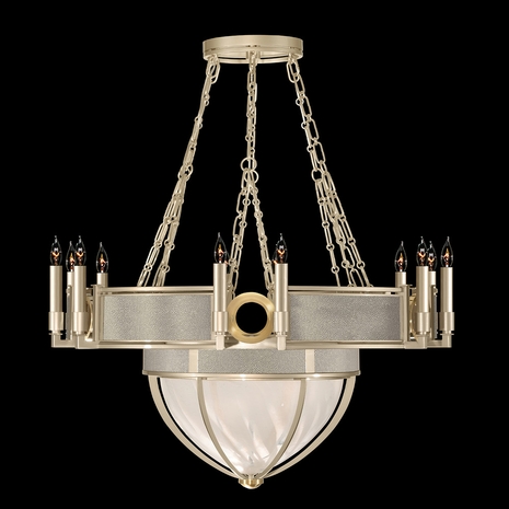 100037-612 Fine Art Lighting Mirage 35.75"W Round Chandelier with Champagne/Brass/Coco Finish