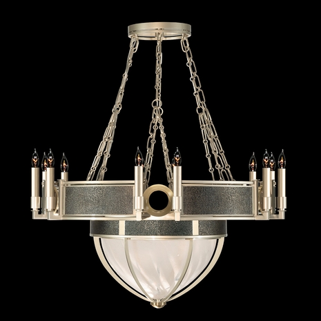 100037-613 Fine Art Lighting Mirage 35.75"W Round Chandelier with Champagne/Brass/Black Knight Finish