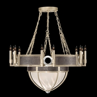 100037-621 Fine Art Lighting Mirage 35.75"W Round Chandelier with Champagne/Nickel/Pebble Finish