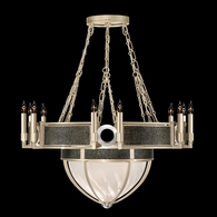 100037-623 Fine Art Lighting Mirage 35.75"W Round Chandelier with Champagne/Nickel/Black Knight Finish