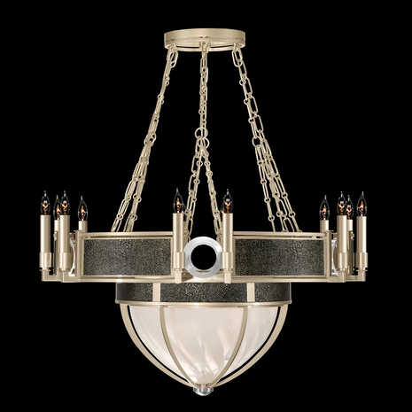 100037-623 Fine Art Lighting Mirage 35.75"W Round Chandelier with Champagne/Nickel/Black Knight Finish