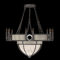 100037-722 Fine Art Lighting Mirage 35.75"W Round Chandelier with Midnight Steel/Nickel/Coco Finish