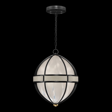 100038-112 Fine Art Lighting Mirage 18.75"W Round Pendant with Black Iron/Brass/Coco Finish