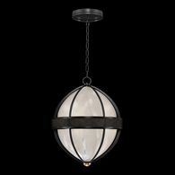 100038-113 Fine Art Lighting Mirage 18.75"W Round Pendant with Black Iron/Brass/Black Knight Finish