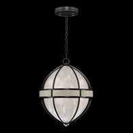 100038-122 Fine Art Lighting Mirage 18.75"W Round Pendant with Black Iron/Nickel/Coco Finish