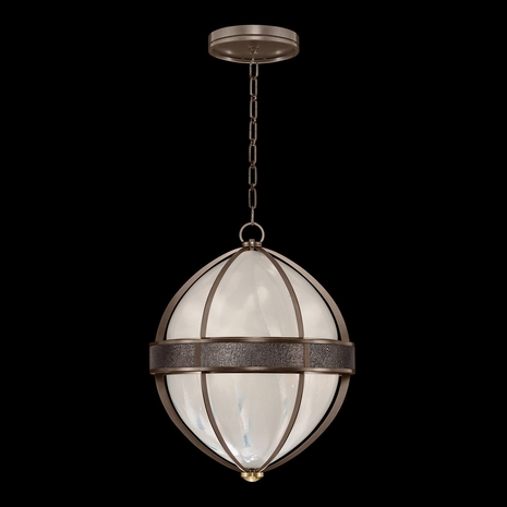 100038-211 Fine Art Lighting Mirage 18.75"W Round Pendant with Bronze/Brass/Pebble Finish