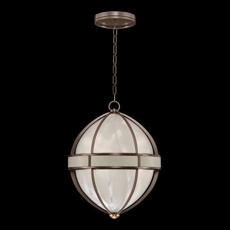 100038-212 Fine Art Lighting Mirage 18.75"W Round Pendant with Bronze/Brass/Coco Finish
