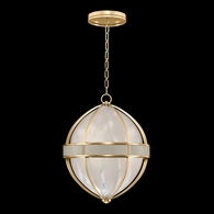 100038-312 Fine Art Lighting Mirage 18.75"W Round Pendant with Gold Leaf/Brass/Coco Finish