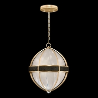 100038-323 Fine Art Lighting Mirage 18.75"W Round Pendant with Gold Leaf/Nickel/Black Knight Finish