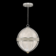 100038-412 Fine Art Lighting Mirage 18.75"W Round Pendant with Silver Leaf/Brass/Coco Finish