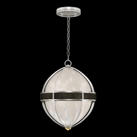 100038-413 Fine Art Lighting Mirage 18.75"W Round Pendant with Silver Leaf/Brass/Black Knight Finish