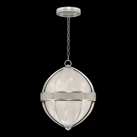 100038-422 Fine Art Lighting Mirage 18.75"W Round Pendant with Silver Leaf/Nickel/Coco Finish