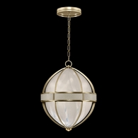 100038-512 Fine Art Lighting Mirage 18.75"W Round Pendant with Soft Gold Leaf/Brass/Coco Finish