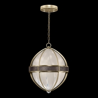 100038-521 Fine Art Lighting Mirage 18.75"W Round Pendant with Soft Gold Leaf/Nickel/Pebble Finish