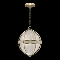 100038-522 Fine Art Lighting Mirage 18.75"W Round Pendant with Soft Gold Leaf/Nickel/Coco Finish