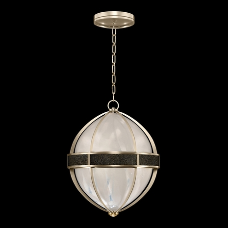 100038-613 Fine Art Lighting Mirage 18.75"W Round Pendant with Champagne/Brass/Black Knight Finish