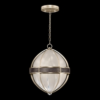 100038-621 Fine Art Lighting Mirage 18.75"W Round Pendant with Champagne/Nickel/Pebble Finish