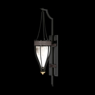 100039-111 Fine Art Lighting Mirage 32.5"H Sconce with Black Iron/Brass/Pebble Finish