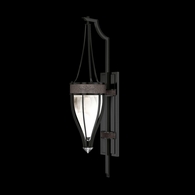 100039-121 Fine Art Lighting Mirage 32.5"H Sconce with Black Iron/Nickel/Pebble Finish