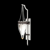 100039-411 Fine Art Lighting Mirage 32.5"H Sconce with Silver Leaf/Brass/Pebble Finish