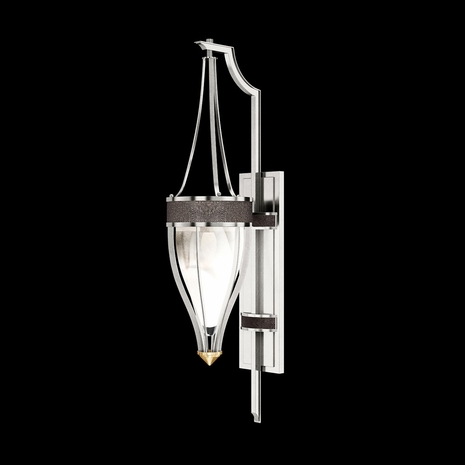 100039-411 Fine Art Lighting Mirage 32.5"H Sconce with Silver Leaf/Brass/Pebble Finish
