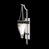 100039-413 Fine Art Lighting Mirage 32.5"H Sconce with Silver Leaf/Brass/Black Knight Finish