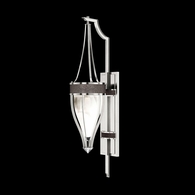 100039-421 Fine Art Lighting Mirage 32.5"H Sconce with Silver Leaf/Nickel/Pebble Finish