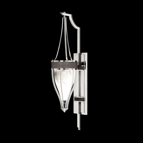 100039-421 Fine Art Lighting Mirage 32.5"H Sconce with Silver Leaf/Nickel/Pebble Finish