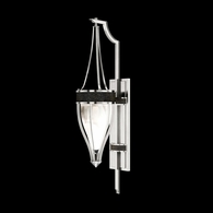 100039-423 Fine Art Lighting Mirage 32.5"H Sconce with Silver Leaf/Nickel/Black Knight Finish