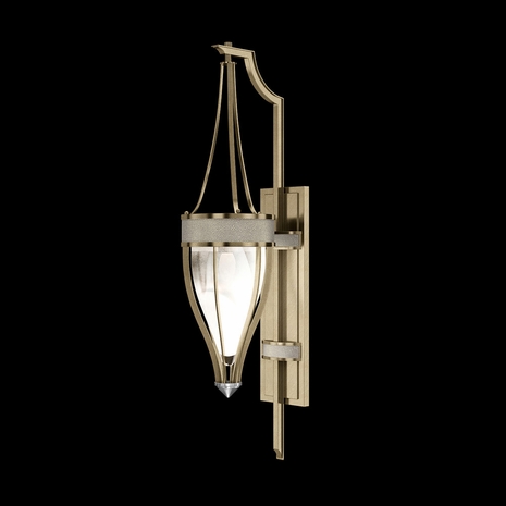 100039-522 Fine Art Lighting Mirage 32.5"H Sconce with Soft Gold Leaf/Nickel/Coco Finish