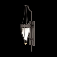 100039-711 Fine Art Lighting Mirage 32.5"H Sconce with Midnight Steel/Brass/Pebble Finish