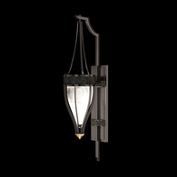 100039-713 Fine Art Lighting Mirage 32.5"H Sconce with Midnight Steel/Brass/Black Knight Finish