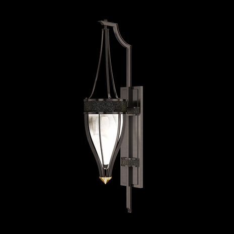 100039-713 Fine Art Lighting Mirage 32.5"H Sconce with Midnight Steel/Brass/Black Knight Finish