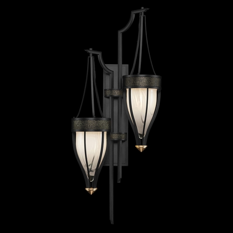 100041-113 Fine Art Lighting Mirage 41.5"H Sconce with Black Iron/Brass/Black Knight Finish
