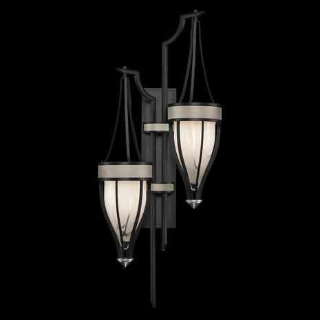 100041-122 Fine Art Lighting Mirage 41.5"H Sconce with Black Iron/Nickel/Coco Finish