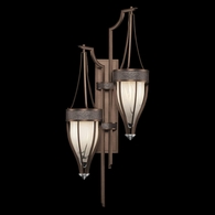 100041-221 Fine Art Lighting Mirage 41.5"H Sconce with Bronze/Nickel/Pebble Finish