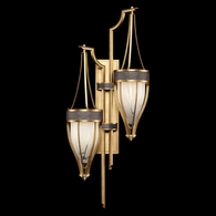 100041-311 Fine Art Lighting Mirage 41.5"H Sconce with Gold Leaf/Brass/Pebble Finish