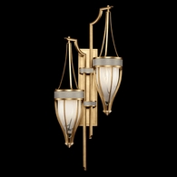 100041-312 Fine Art Lighting Mirage 41.5"H Sconce with Gold Leaf/Brass/Coco Finish