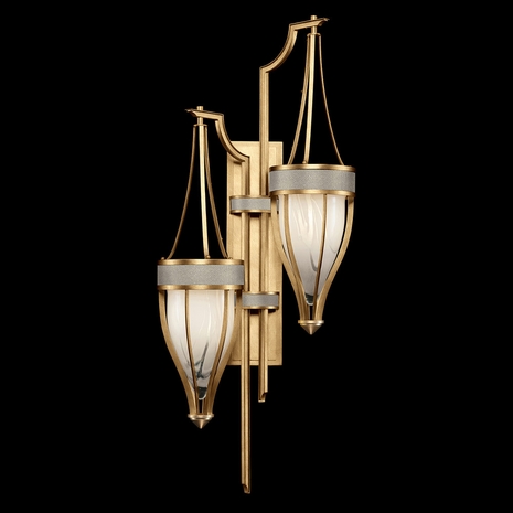 100041-312 Fine Art Lighting Mirage 41.5"H Sconce with Gold Leaf/Brass/Coco Finish
